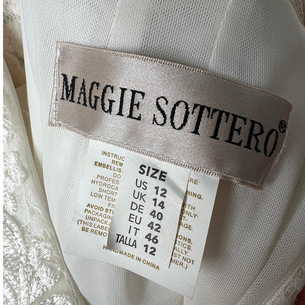 Maggie Sottero Milan Bridal Jumpsuit Size 12 - Picture 11 of 14
